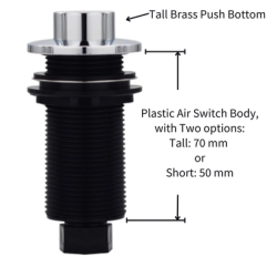 PSP0048 Air Switch with Tall Brass Push Bottom